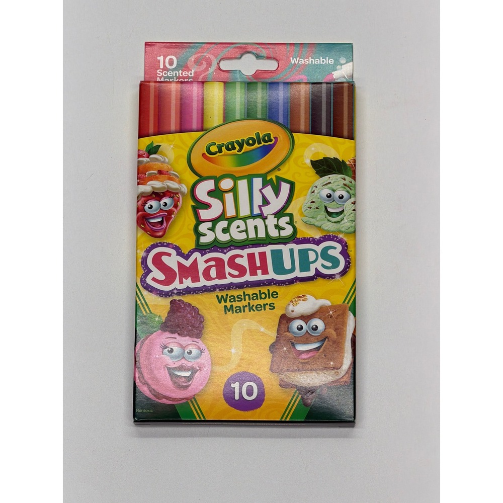Crayola Silly Scents Smash-Ups Washable Markers 10 Count Sweet Scented 58-8275